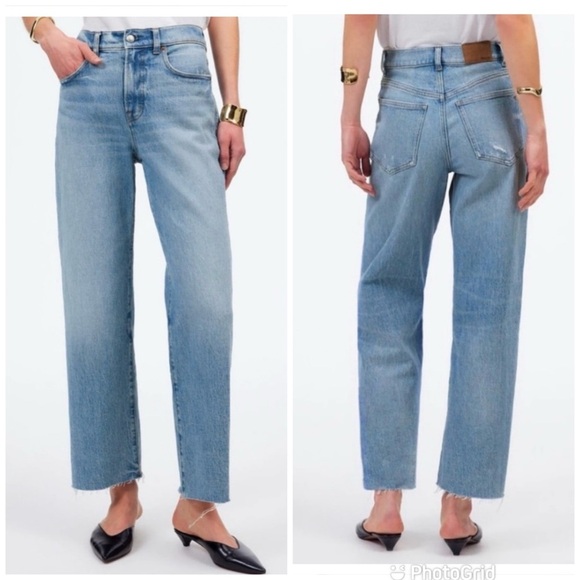 Madewell The Petite Perfect Vintage Wide-Leg Crop Jean Hallstead Wash W26P - Picture 1 of 8